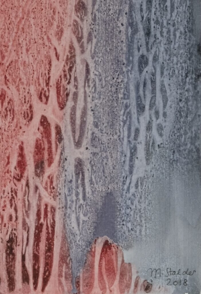 details "Structure landscape, red-grey"